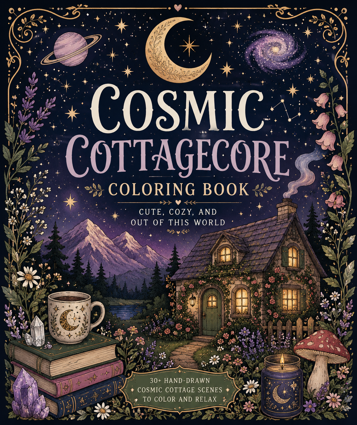 COSMIC COTTAGECORE COLORING BOOK