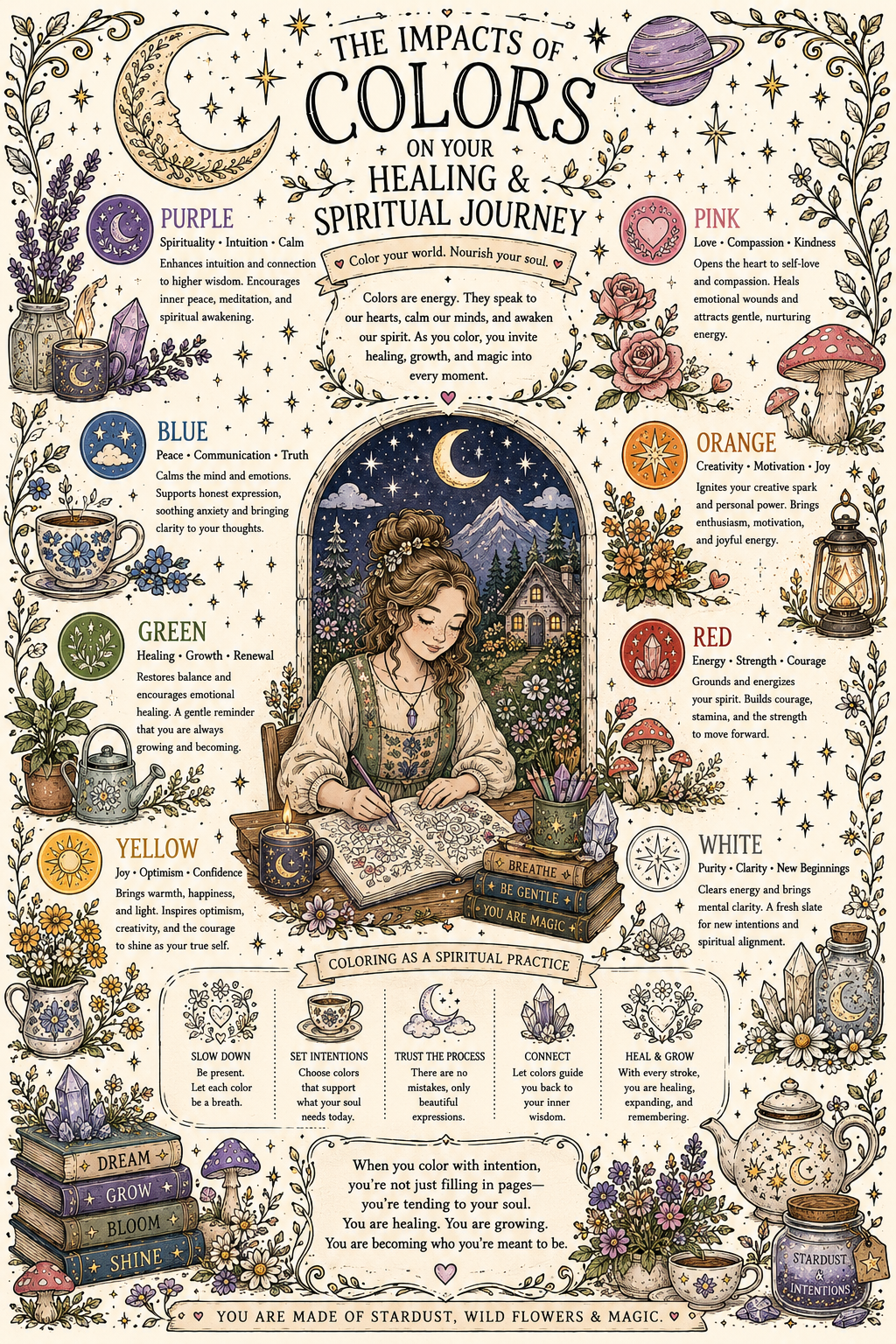 COSMIC COTTAGECORE COLORING BOOK