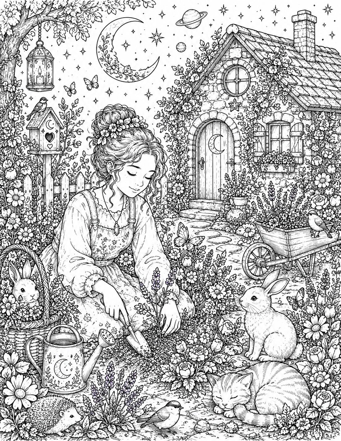 COSMIC COTTAGECORE COLORING BOOK
