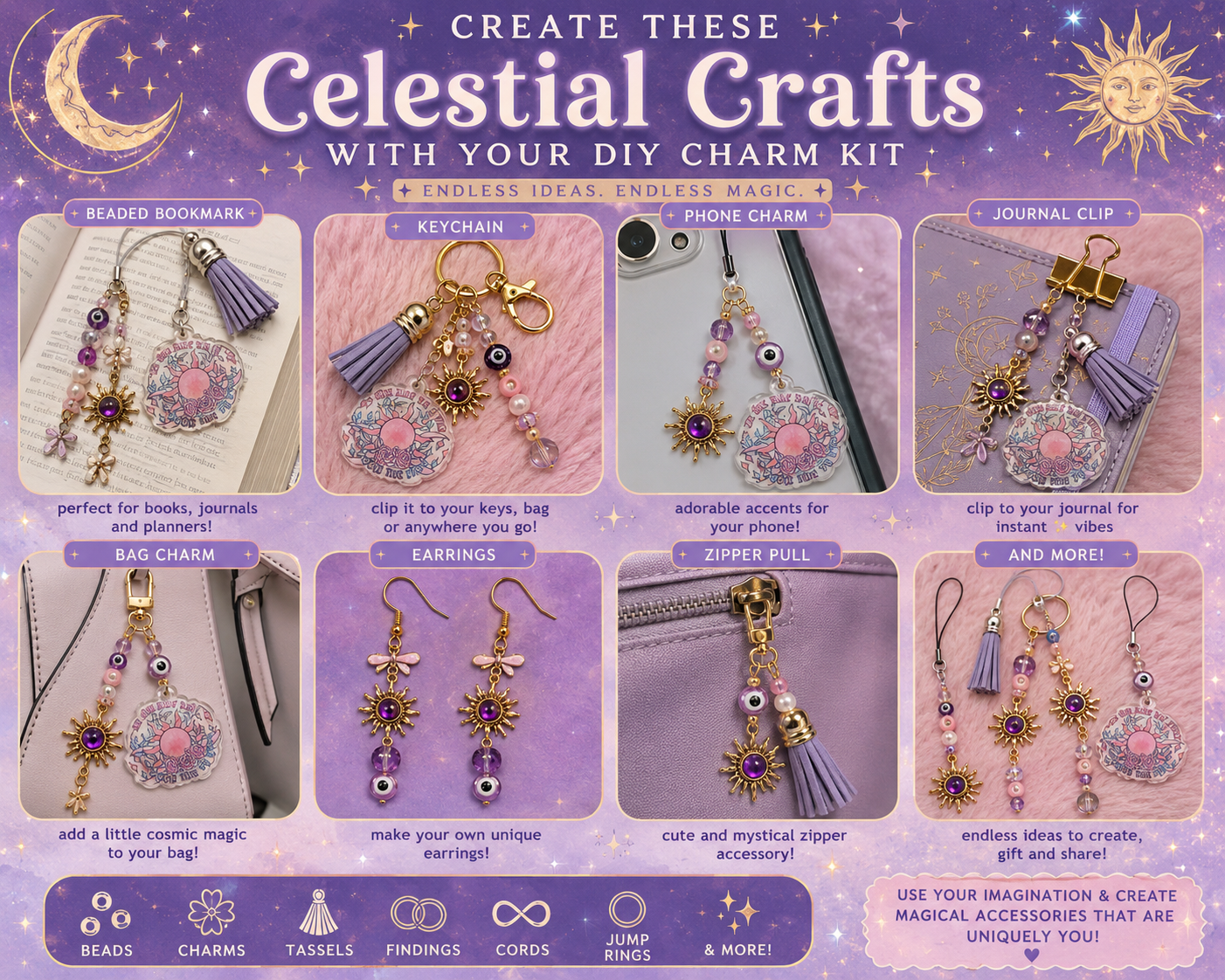 ✨ Celestial Cosmic Charm DIY Kit ✨